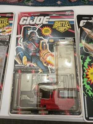 8 GI Joe Full Original CardBacks & Accessories  1990s Hasbro Cobra Commander - Image 1 of 4