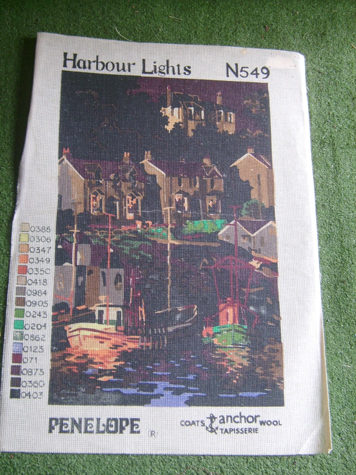 Canevas seul de marque ANCHOR "Port illuminé" 33 cm X 51 cm neuf - Photo 1/1