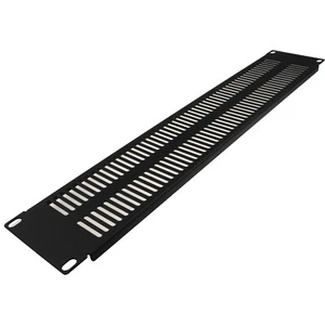 2U Cache Plaque pour Comms / Réseau / Studio Données Armoire 48.3cm Ventilé Noir - Photo 1/8