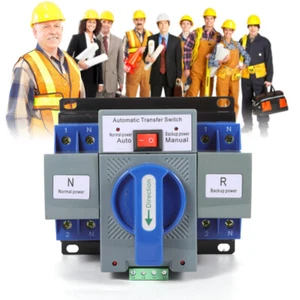 Interruptor de transferencia automática Dual Power 63A 2P ATS interruptor generador interruptor de cambio - Imagen 1 de 12