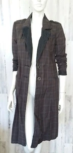 Giacca cappotto Free People leggero a quadri con schiena in pizzo taglia 2 XS NUOVO CON ETICHETTE $168 - Foto 1 di 10