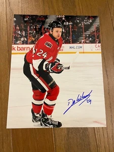 Foto firmada por Stephane Da Costa 8x10 autografiada de los senadores de Ottawa - Imagen 1 de 2
