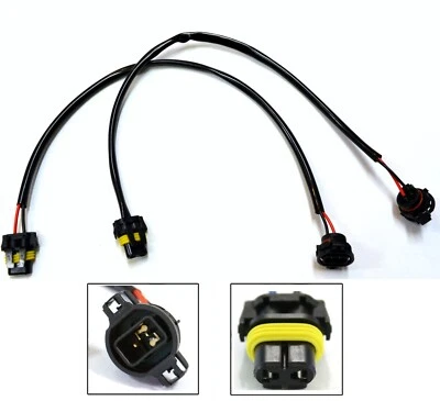 HID Kit Extension Wire PS24W 5202 H16 Two Harness Fog Light Bulb Socket Replace - Image 1 of 4