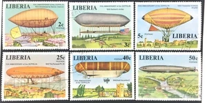Liberia 801-6 Luftschiff Set CTO NH OG 1978 - Bild 1 von 1