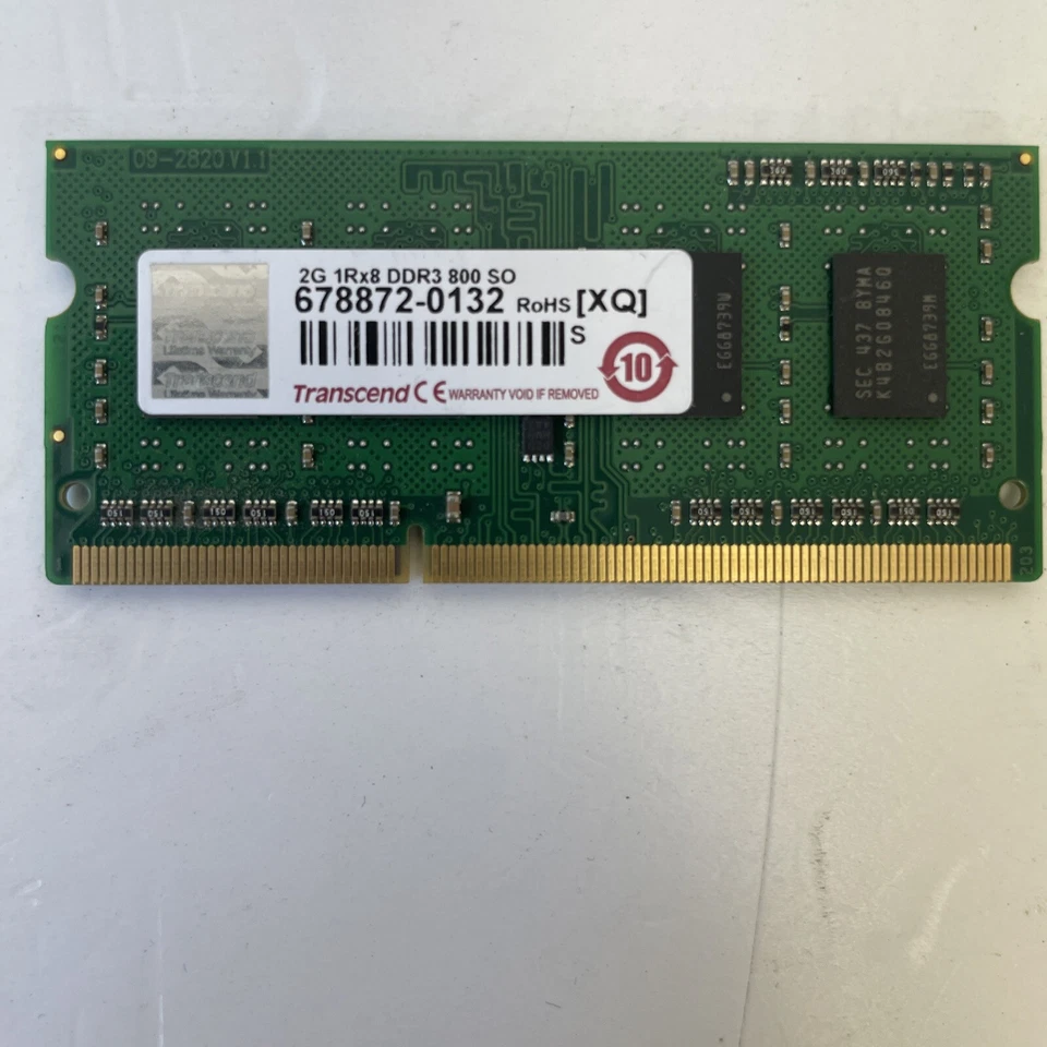 TRANSCEND 2GB  DDR3 RAM 800 1Rx8 MEMORY - Image 1 of 1