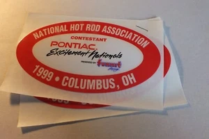 1999 NHRA Pontiac Nationals, Columbus, OH Official Contestant Decals (pair) - Picture 1 of 1
