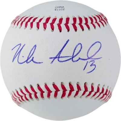 Nick Ahmed Signed Rawlings Baseball Diamondbacks Proof Photo COA Autograph - Image 1 of 4