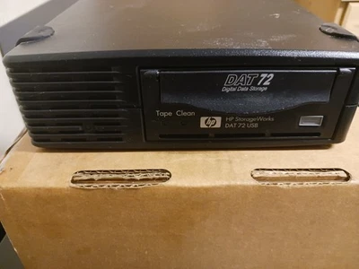 HP StorageWorks DAT 72 USB External Tape Drive With 3 72GB tapes, Cleaning tape - Image 1 of 4