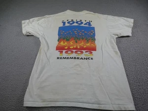 Vintage Laguna Fire Relief Shirt Mens Large White Fire Flames Graphic 90s Oneita - Picture 1 of 18