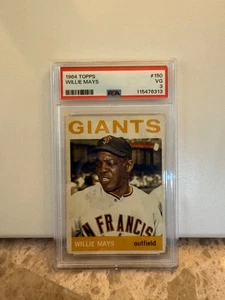 Willie Mays 1964 Topps baseball graded PSA 3 #150 vintage - Picture 1 of 2