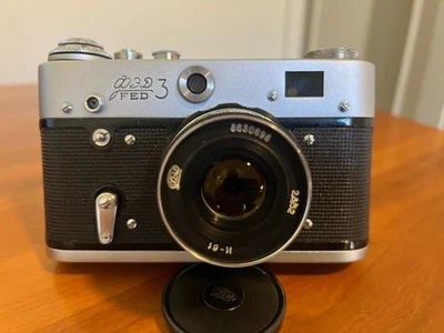 Vintage SOVIET "FED 3"  RF camera + INDUSTAR-61 L/D LENS M39 f2.8/52 - Image 1 of 4