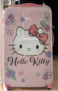 Hello Kitty Pink Floral Hard Shell Suitcase. Cabin Or Large Size - Picture 1 of 3