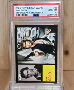2024 Topps Star Wars HAN SOLO #50 PSA 10 GEM MINT - Throwback Thursday 1962... - Picture 1 of 2