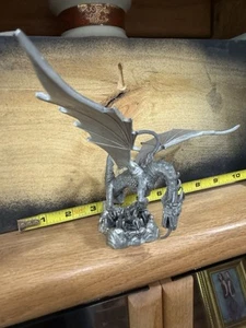 NEU RAWCLIFFE ZINN DRACHE MAMA mit 3 BABYS 8 1-2"Vintage 1993 FUTTERZEIT 468g - Bild 1 von 12