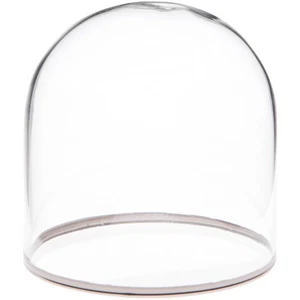 Plymor 3" x 3" Glass Display Dome Cloche with Silver Rim (no Base) - Picture 1 of 1