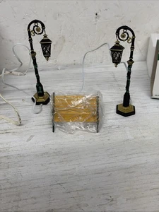Department 56 Village Accessories Ornate Street Lamps 53507 & 52302 NOS - Picture 1 of 6