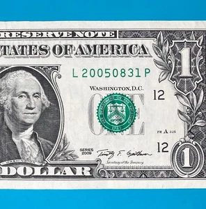 2005 August 31 (L 20050831 P) BIRTHDAY Note $1 One Dollar Bill - Picture 1 of 4