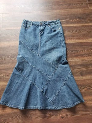 Hermosa falda vaquera azul larga CATO para mujer talla 10, hallazgo raro Foto 1 de 4