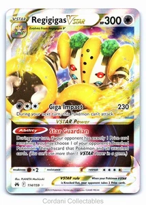 Regigigas VSTAR 114/159 - Crown Zenith - Pokemon Card - Near Mint - Picture 1 of 2