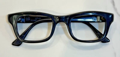 Vintage Men's Black Plastic Thick strong frame 46x24 France - Image 1 of 4
