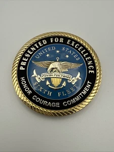 United States Sixth Fleet Navy Europe/Africa Excellence Challenge Coin DD16 - Bild 1 von 4