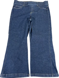 Spanx Damen Dark Wash Kick Flare Pull On Denim Jeans - Plus 1X - Bild 1 von 4