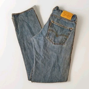 Levis 501 Jeans Herren 29x32 blau helle Waschung gerades Bein Fit Button Fly - Bild 1 von 9