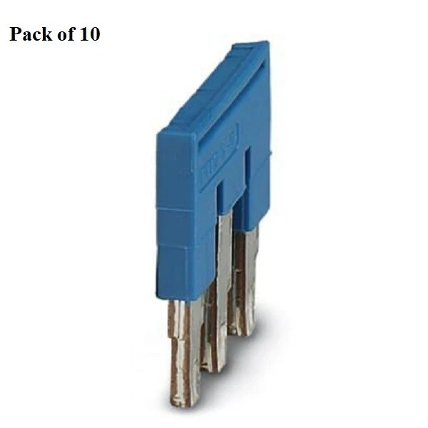 Phoenix Contact Standard Bridge Blue 5.2mm 24 A 3 Pos Standard, 10 Pcs, 3036880 - Image 1 of 2