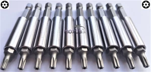 10 T20 TX20 TT20 TORX STIFTLOCH CR-V BITS MIT 10 MAGNETHALTERN 1/4" SECHSKANT - Bild 1 von 2