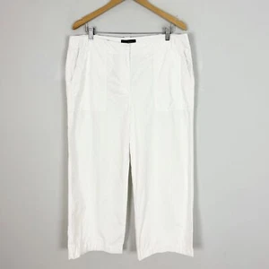 Pantalones chinos de pierna ancha Talbots Heritage blancos talla 16 recortados de verano para mujer - Imagen 1 de 4