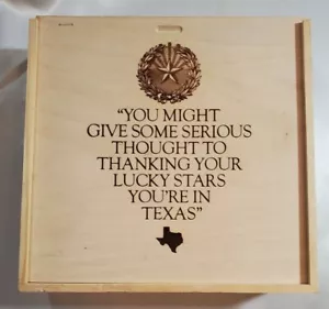 Made in Texas Stern Holz Geschenkbox Andenken Aufbewahrung Schmuck Kuchen Handpistole Aufbewahrung - Bild 1 von 7