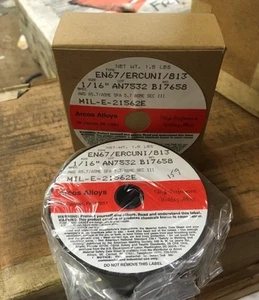 67 NiCKEL Arcos 813 ERCuNi 1/16" 1.5lb Spool Gun Mig Welding Wire Machine Welder - Picture 1 of 6