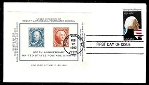 1982 20c Stamp (1982) GEORGE WASHINGTON FDC - FRANKED WITH 948 CENTENARY SS - Picture 1 of 1
