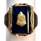 Bague vintage 1963 OLM Academy Class Or 10K or jaune massif taille 9,25, 10,98g