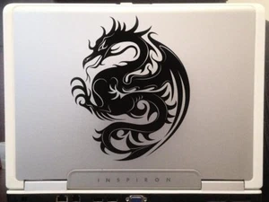 Dragon Chinese artwork symbol silhouette Tattoo Car truck laptop decal  6" Black - Picture 1 of 1