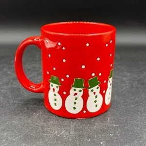 Waechtersbach CHRISTMAS TREE Coffee Mug Snowman 3 7/8" Red Germany Excel. - Picture 1 of 7