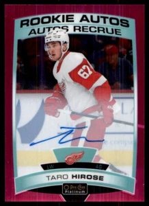 2019-20 O-Pee-Chee Platinum Rookie Autos Matte Pink Taro Hirose RC Auto 89/99 - Picture 1 of 2