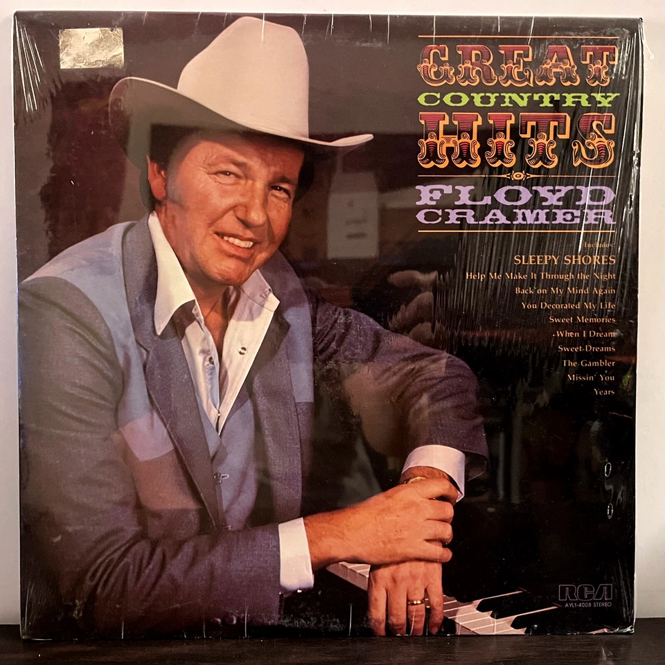 FLOYD CRAMER - Great Country Hits (1981) - 12" Vinyl Record LP - SEALED - Image 1 of 2