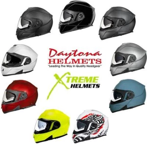 Daytona Glide Helmet Flip Up Modular Inner Shield Quick Release DOT XS-4XL - Bild 1 von 54