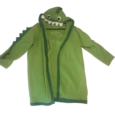 Ropa de dormir Gymboree espacio exterior Dino bata de microfleece con capucha talla mediana M 7-8 Foto 1 de 4