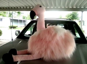 Jumbo Giant plush stuffed Flamingo Bird 43" - Picture 1 of 9