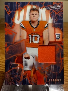2024 Panini Absolute Football Bo Nix Relic #RF-BNX Denver Broncos RC RY - Picture 1 of 2