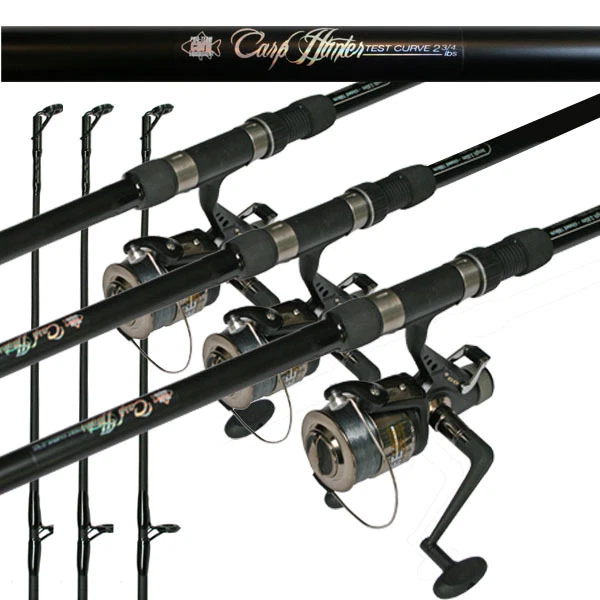 12ft 2 Piece Fishing Carp Rod 2.75lb & BTR Freespool Reel + Line X 3 - Image 1 of 1