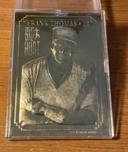 1995 Bleachers Frank Thomas Baseball 23 Karat Gold Karte #5352/10.000 - Bild 1 von 5