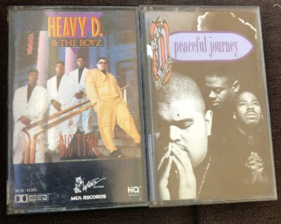 Heavy D & The Boyz 2 Cassette Lot Big Tyme & Peaceful Journey Old School Hip Hop - Image 1 of 2