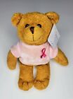 NEUF peluche vintage Avon OCTOBRE CANCER DU SEIN SENSIBILISATION OURS 7" ruban rose doux