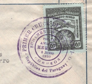 PARAGUAY Air Cover 1930 *MERMOZ* TRANSATLANTIC FIRST FLIGHT France {Joffe}KT72 - Picture 1 of 15