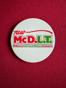 1980's, McDonald's, Employee "McD.L.T." (3") Button (Scarce / Vintage) - Picture 1 of 2