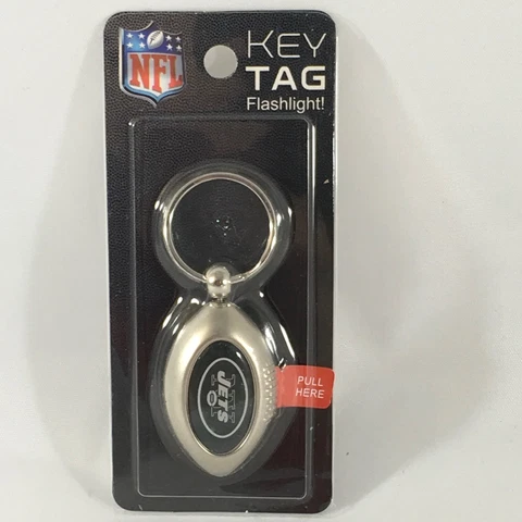 New York Jets Football Flashlight Key Ring NFL Football Cover