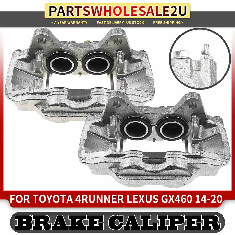 2pcs Front Left & Right Brake Calipers for Toyota 4Runner Lexus GX460 2014-2020 - Image 1 of 4